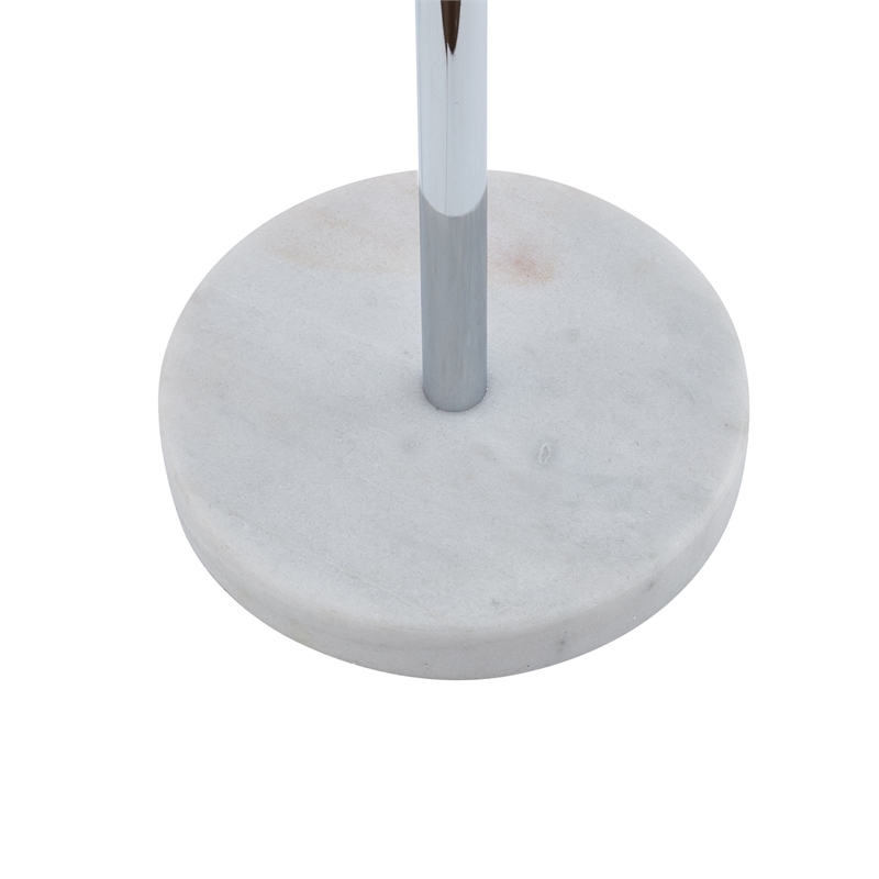 Posh Living Kaylei Floor Lamp 6ft Power Cord Foot Switch 2 Lights Chrome