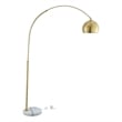 Posh Living Lillia Floor Lamp 6ft Power Cord Marble Stone Base Brass