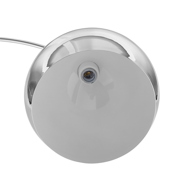 Posh Living Lillia Floor Lamp 6ft Power Cord Marble Stone Base Chrome