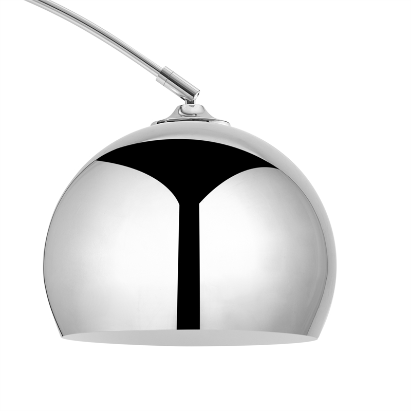 Posh Living Lillia Floor Lamp 6ft Power Cord Marble Stone Base Chrome