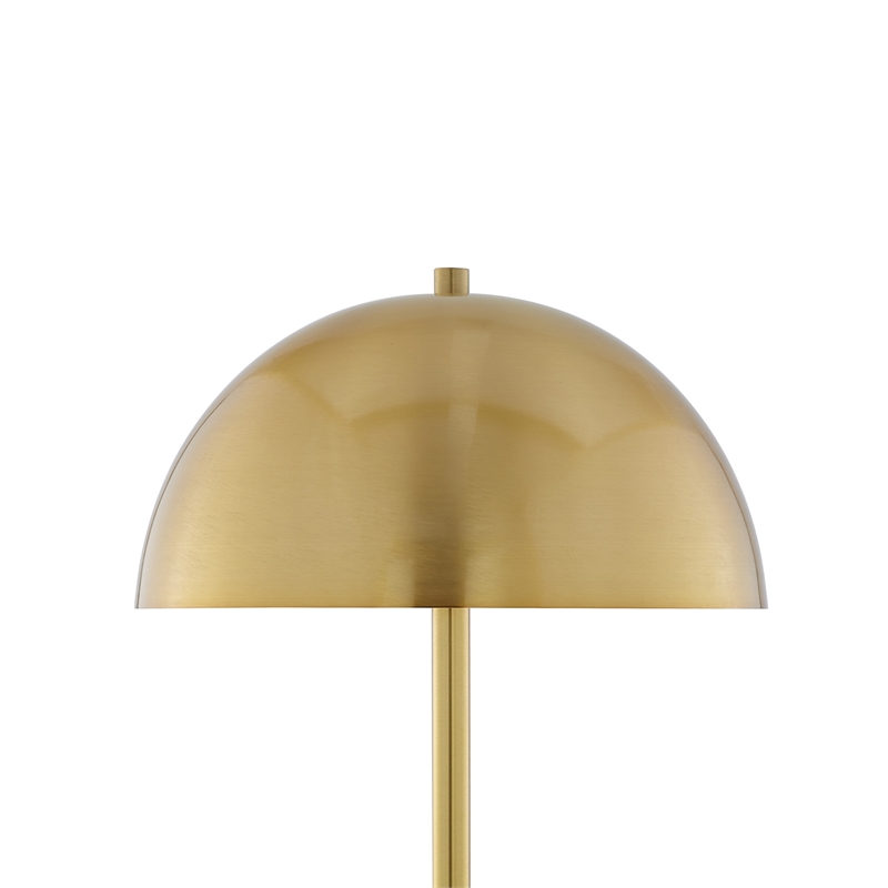 Posh Living Malaika Floor Lamp 6ft Power Cord Marble Stone Base Brass/Black