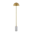 Posh Living Malaika Floor Lamp 6ft Power Cord Marble Stone Base Brass/White