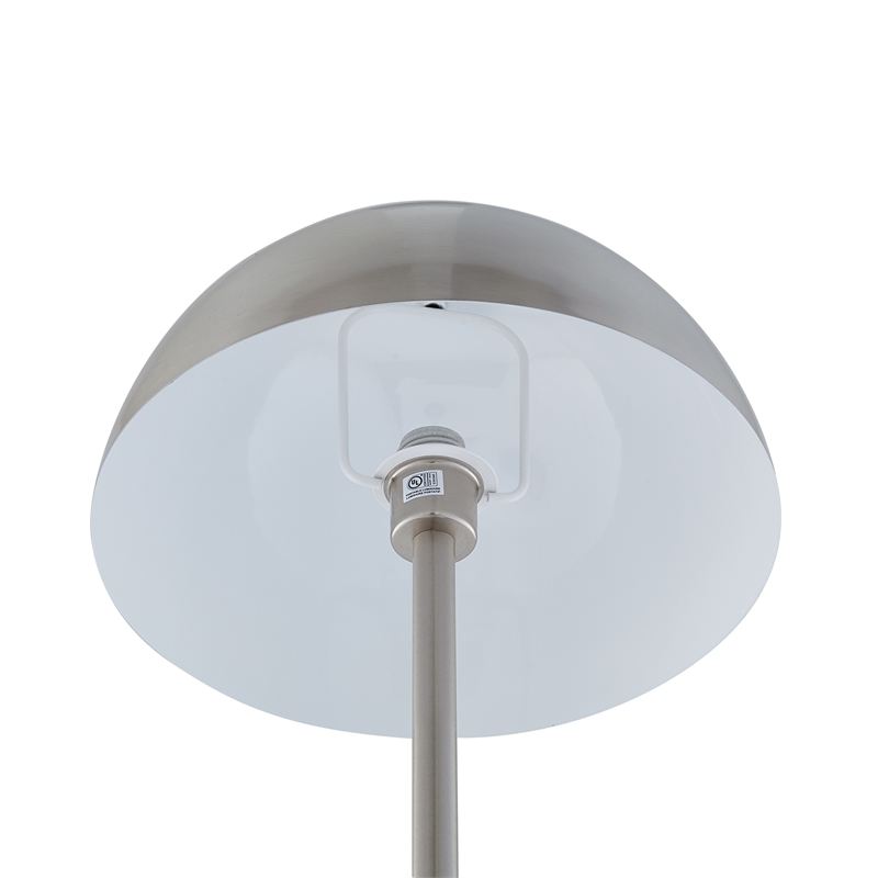 Posh Living Malaika Floor Lamp 6ft Power Cord Marble Stone Base Chrome