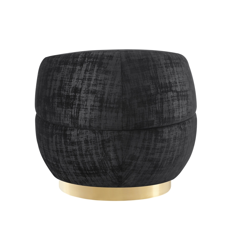 Posh Living Kenzleigh Velvet Accent Chair Black/Gold