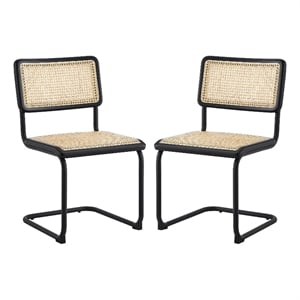 Posh Living Asiyah  Dining Chair (Set of 2) Black