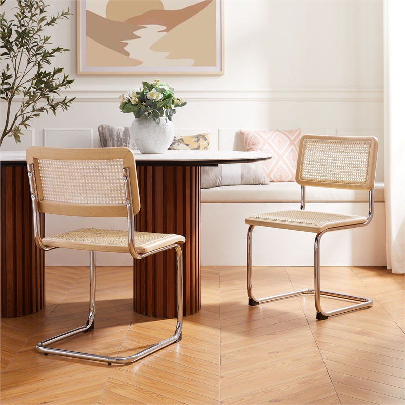 Posh Living Asiyah  Dining Chair (Set of 2) Oak