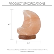 Posh Living Adria Moon Salt Lamp 8 Color Modes