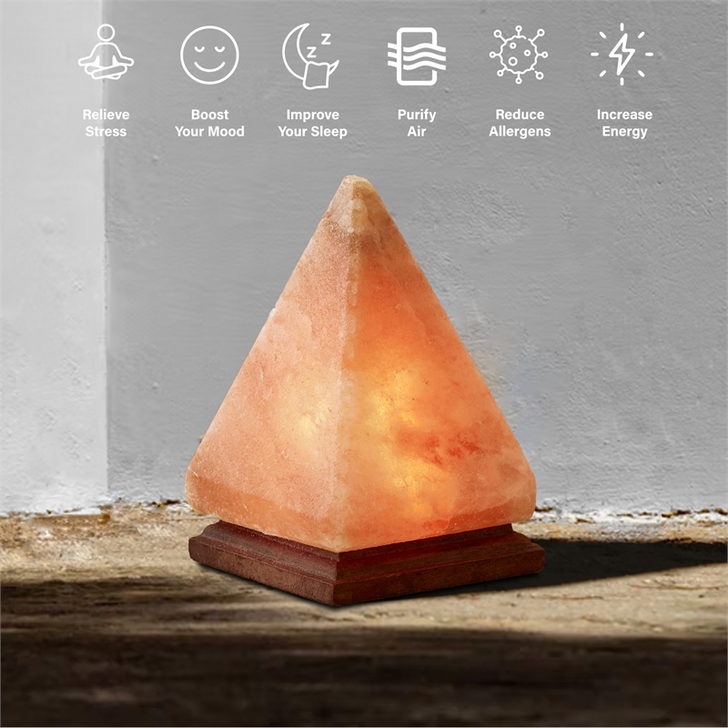 Posh Living Zacharias Piramide Salt Lamp 8 Color Modes