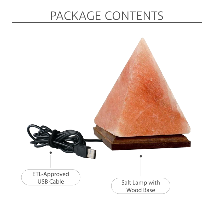 Posh Living Zacharias Piramide Salt Lamp 8 Color Modes