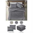 Posh Living Jeter 3pc Full/Queen Comforter Set Denim