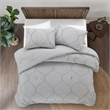 Posh Living Ginger 3pc King/California King Comforter Set Grey