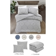 Posh Living Ginger 3pc King/California King Comforter Set Grey