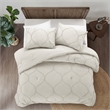 Posh Living Ginger 3pc King/California King Comforter Set White