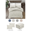 Posh Living Ginger 3pc Full/Queen Comforter Set White