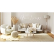 Posh Living Ginger 3pc Full/Queen Comforter Set White