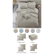 Posh Living Maira 7pc Full/Queen Duvet Set Beige