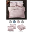 Posh Living Safiya Velvet 3pc Full/Queen Comforter Set Blush
