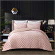 Posh Living Safiya Velvet 2pc Twin/Twin XL Comforter Set Blush