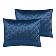 Posh Living Safiya Velvet 3pc Full/Queen Comforter Set Navy