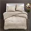 Posh Living Deklin 3pc Full/Queen Comforter Set Beige