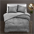 Posh Living Deklin 3pc Full/Queen Comforter Set Dark Grey
