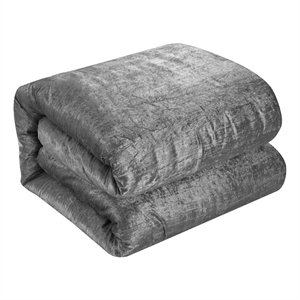 Posh Living Deklin 3pc Full/Queen Comforter Set Dark Grey