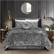 Posh Living Baxter 5pc Full/Queen Comforter Set Grey