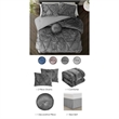 Posh Living Baxter 5pc Full/Queen Comforter Set Grey