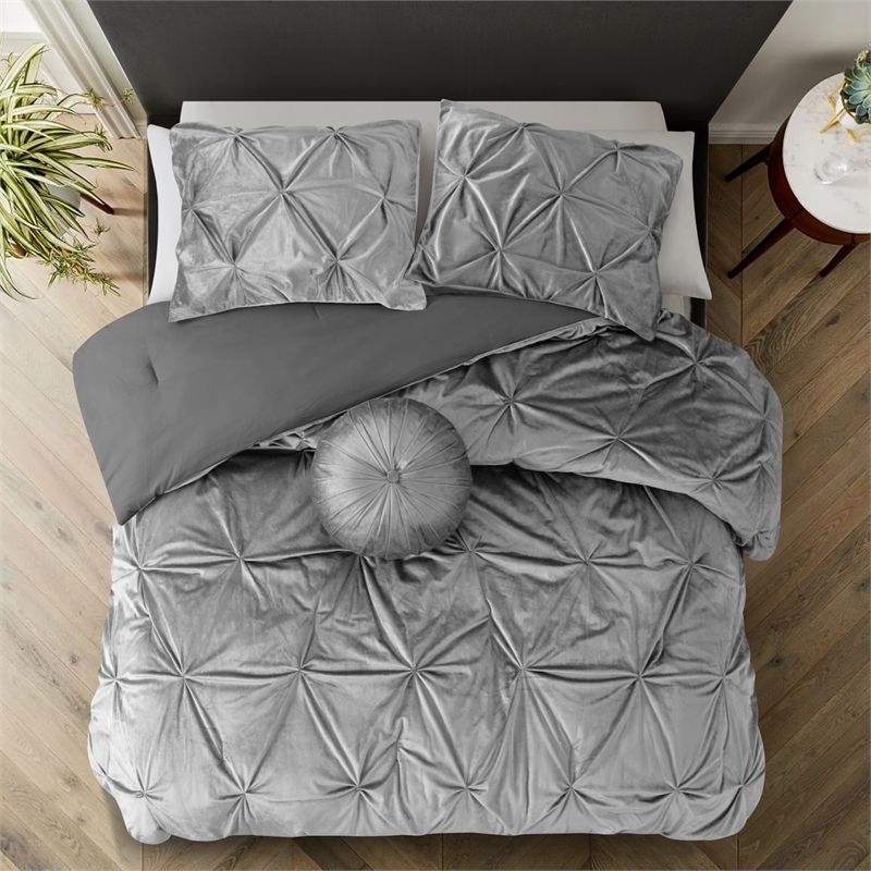 Posh Living Baxter 5pc King/California King Comforter Set Silver