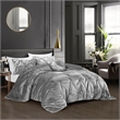 Posh Living Baxter 5pc Full/Queen Comforter Set Silver