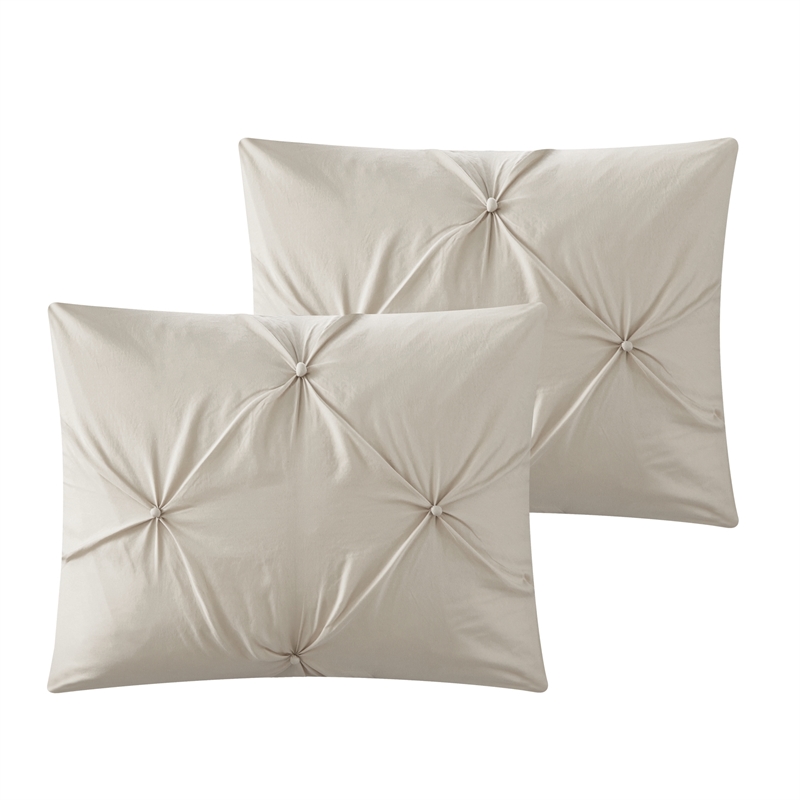 Posh Living Abilene 7pc Full/Queen Comforter Set Beige
