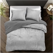 Posh Living Deklin 3pc Full/Queen Comforter Set Silver