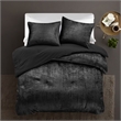 Posh Living Deklin 3pc Full/Queen Comforter Set Black