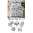 Posh Living Abilene 7pc Full/Queen Comforter Set Grey