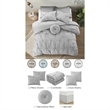 Posh Living Abilene 7pc Full/Queen Comforter Set Grey
