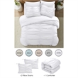 Posh Living Briseis 3pc King/California King Comforter Set White