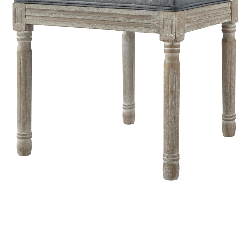 Posh Living Westen Linen Dining Chair (Set of 2) Grey