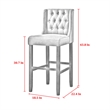 Posh Living Preslie Leather PU/Linen Barstool (Set of 2) Brown