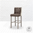 Posh Living Preslie Leather PU/Linen Barstool (Set of 2) Brown