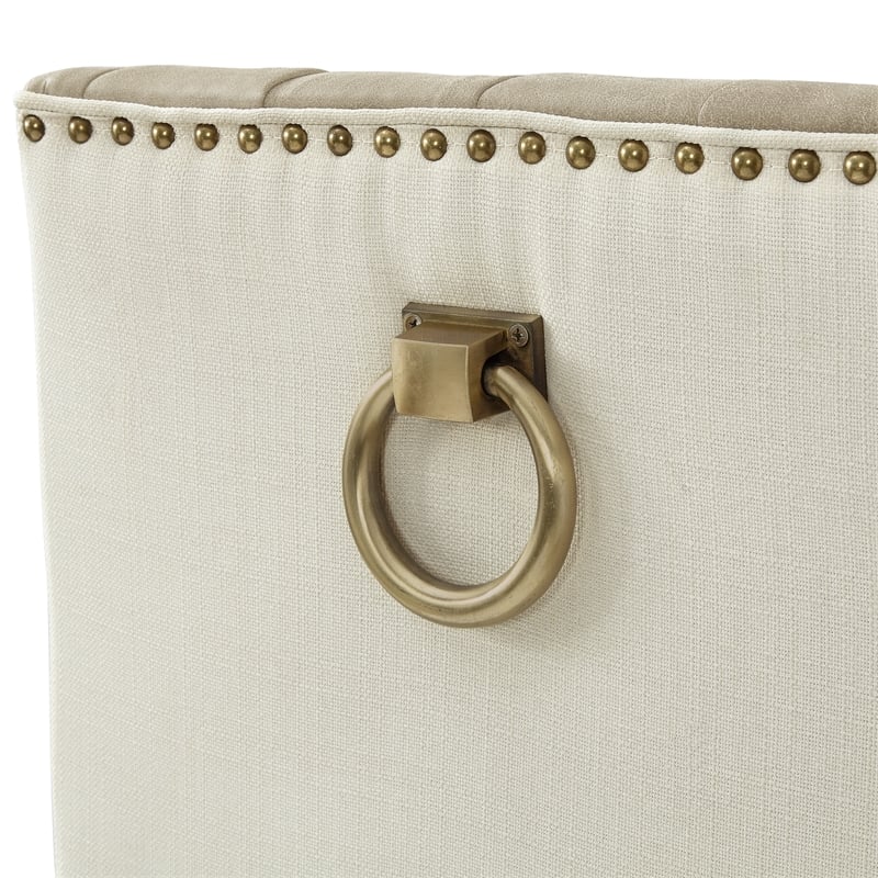 Posh Living Preslie Leather PU Counter Stool (Set of 2) Beige