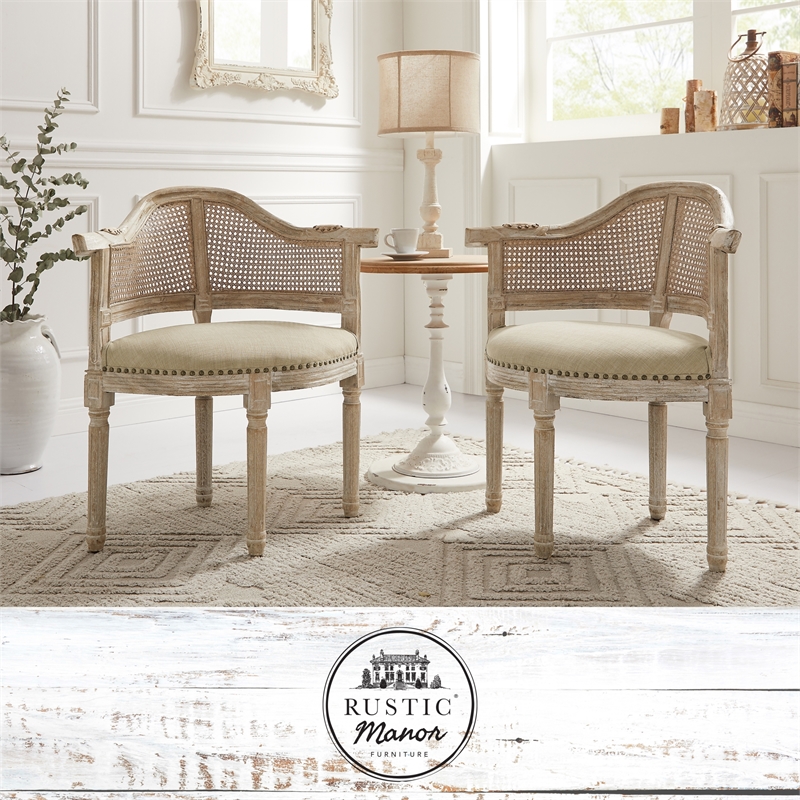 Posh Living Ibraheem Linen Accent Chair Beige