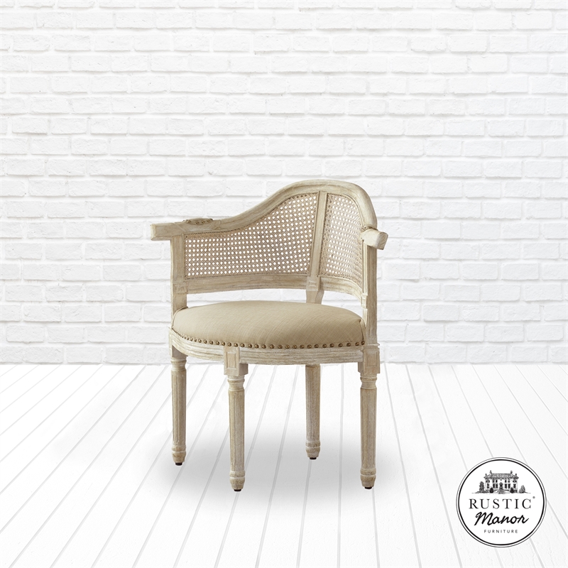 Posh Living Ibraheem Linen Accent Chair Beige