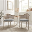 Posh Living Ibraheem Linen Accent Chair Grey