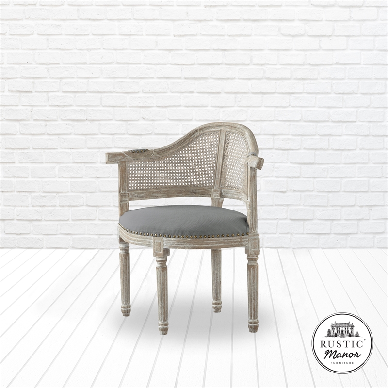 Posh Living Ibraheem Linen Accent Chair Grey
