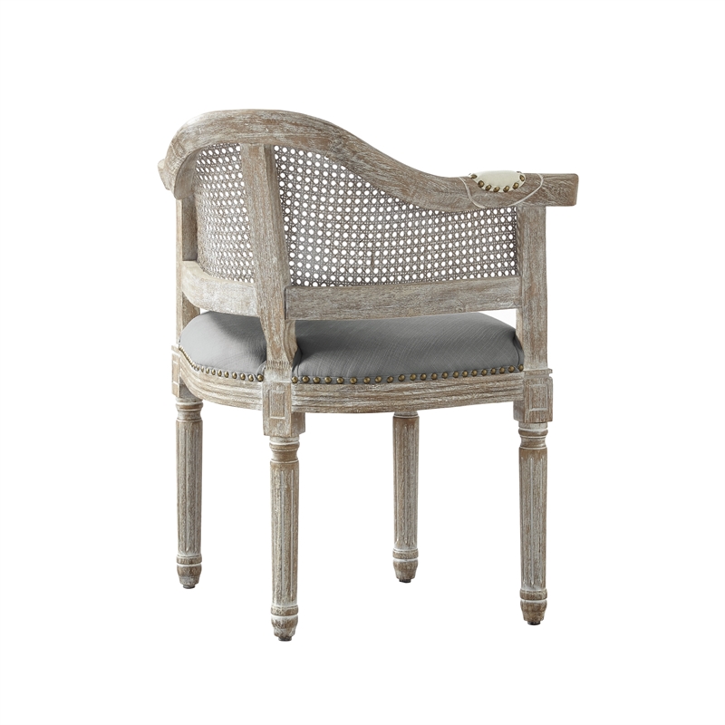 Posh Living Ibraheem Linen Accent Chair Grey