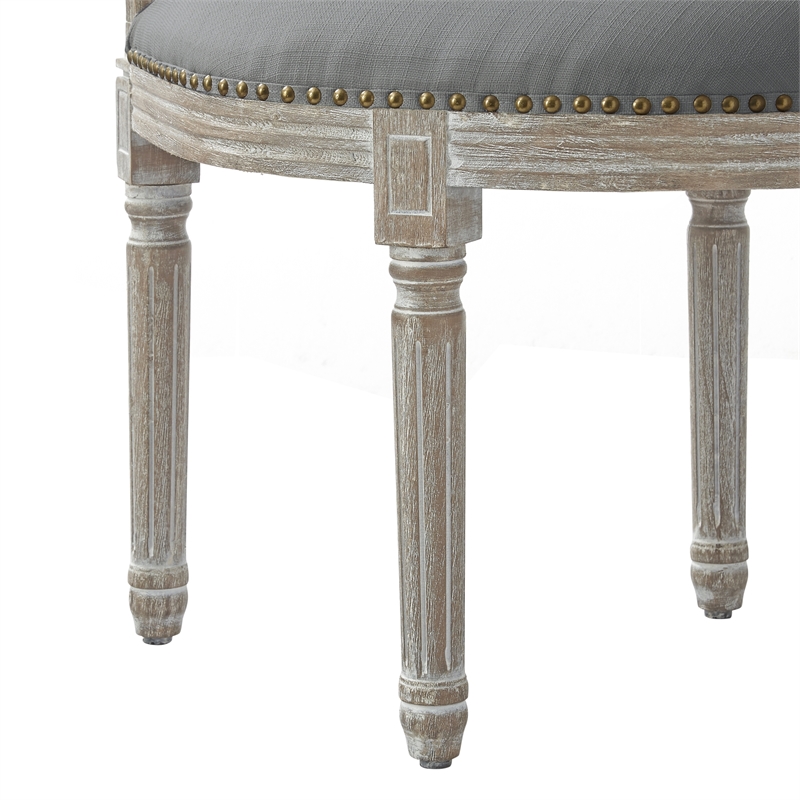 Posh Living Ibraheem Linen Accent Chair Grey