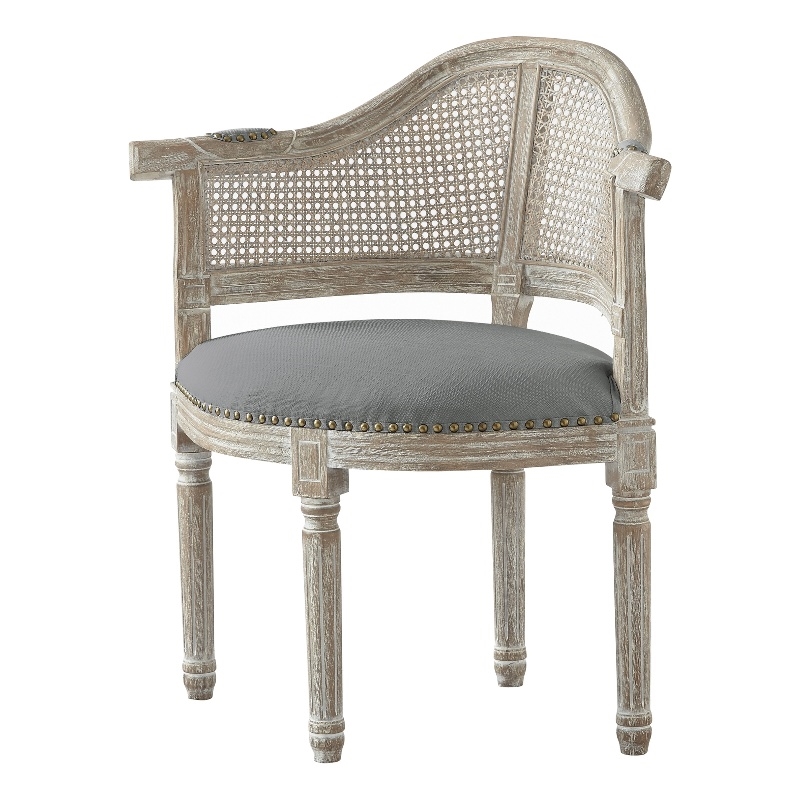 Posh Living Ibraheem Linen Accent Chair Grey