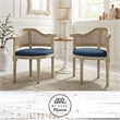 Posh Living Ibraheem Linen Accent Chair Navy