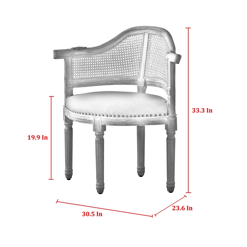 Posh Living Ibraheem Linen Accent Chair Navy