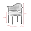 Posh Living Ibraheem Linen Accent Chair Navy